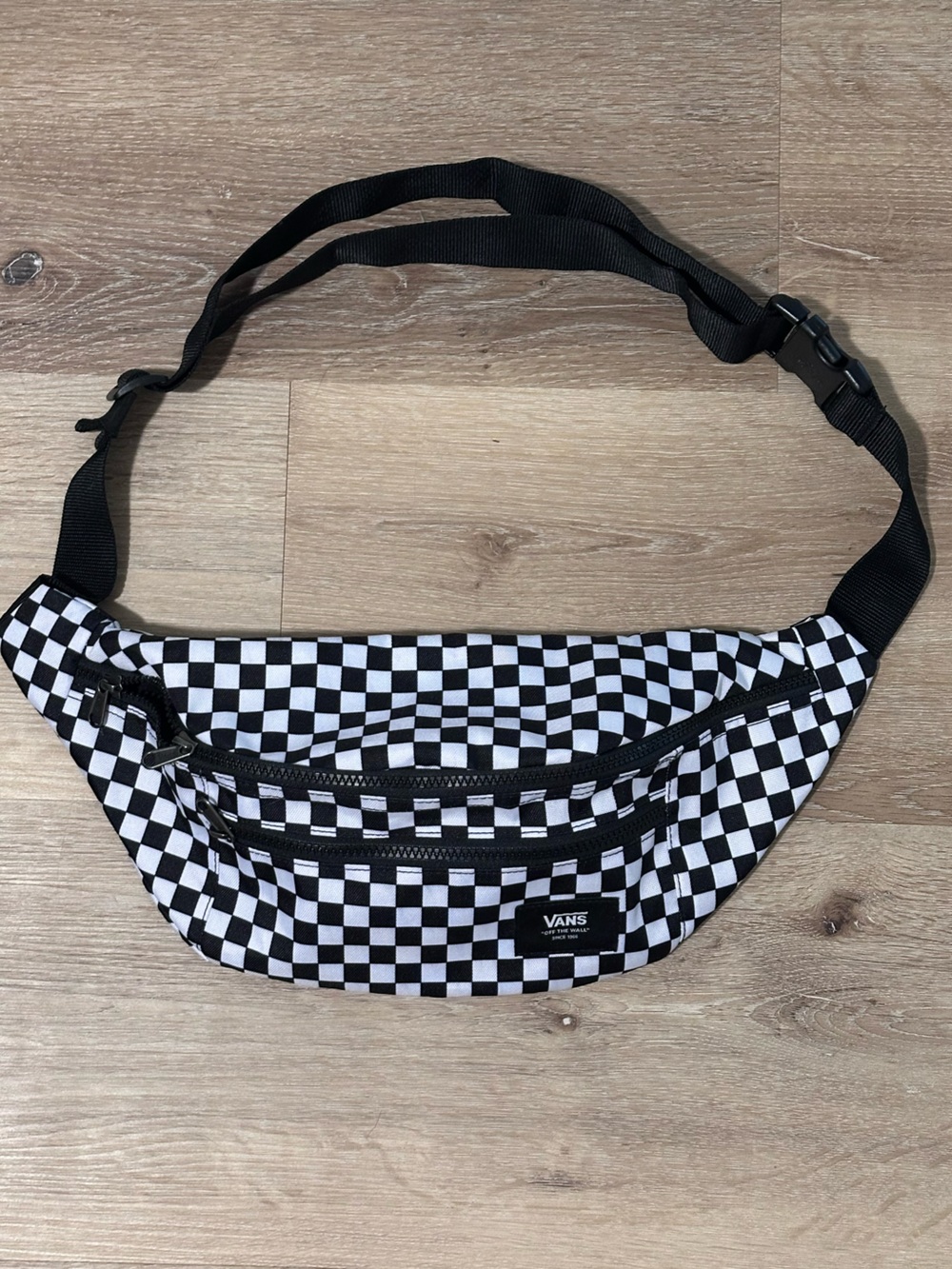 Vans Black & White Checkerboard Waist Bag - Picture 5 of 5